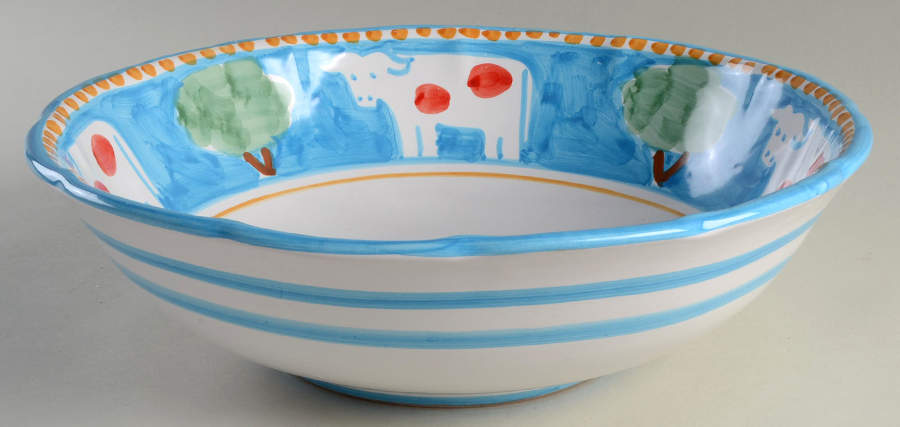 Campagna Mucca Cow 12" Round Serving Bowl by Vietri (Italy)-1