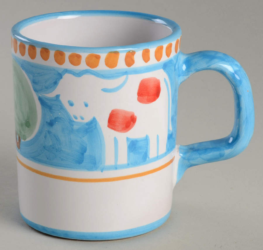 Campagna Mucca Cow Mug by Vietri (Italy)-1