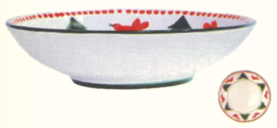 Uccello Rosso 8" Individual Pasta Bowl by Vietri (Italy)-1