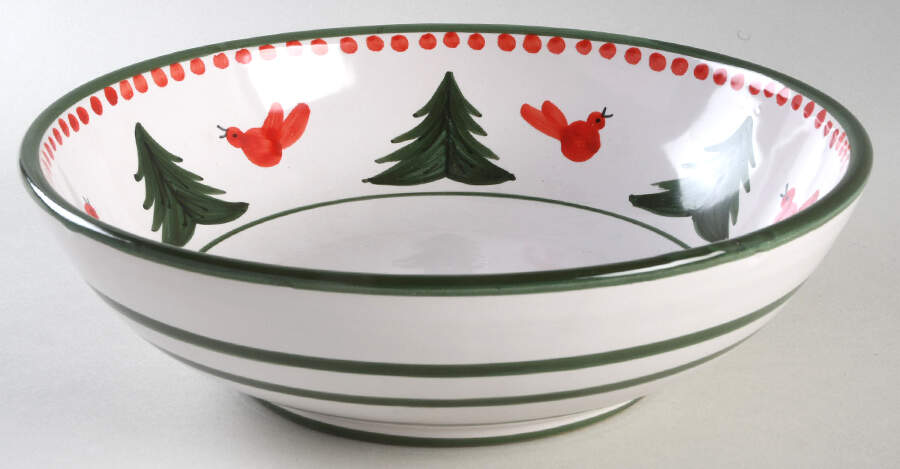 Uccello Rosso 10" Round Serving Bowl by Vietri (Italy)-1