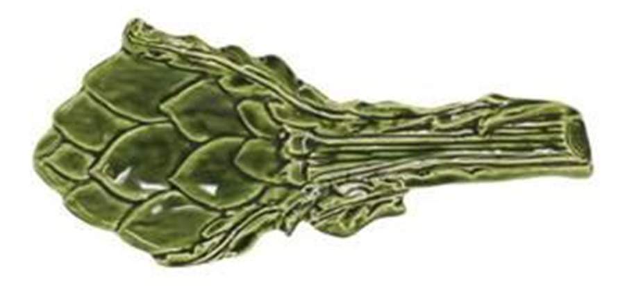 Artichokes Spoon Rest/Holder (Holds 1 Spoon) by Vietri (Italy)-1