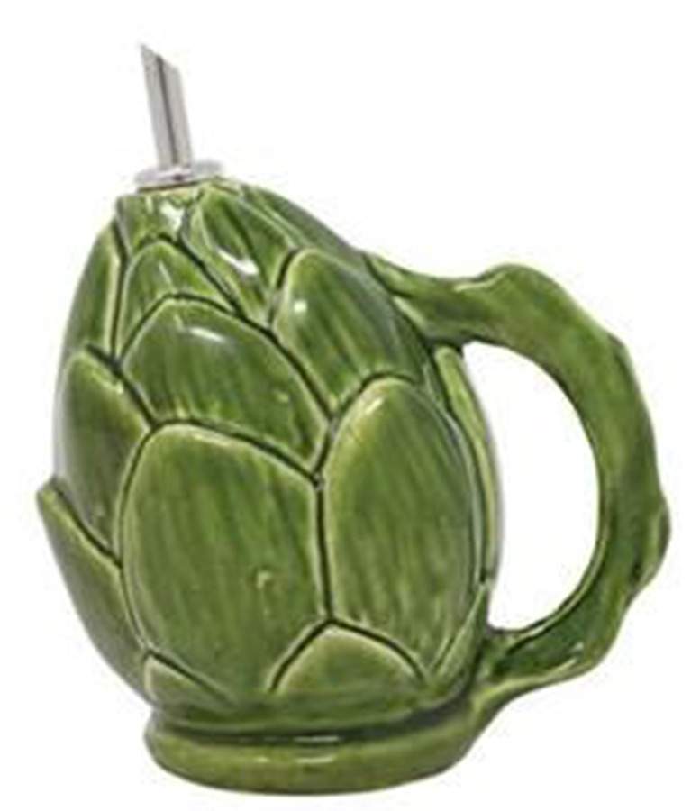 Artichokes Oil Cruet with Stopper by Vietri (Italy)-1