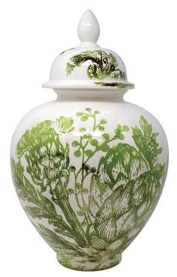 Artichokes Large Ginger Jar & Lid by Vietri (Italy)-1