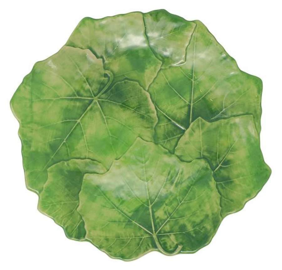 Foglia Stone Dinner Plate by Vietri (Italy)-1