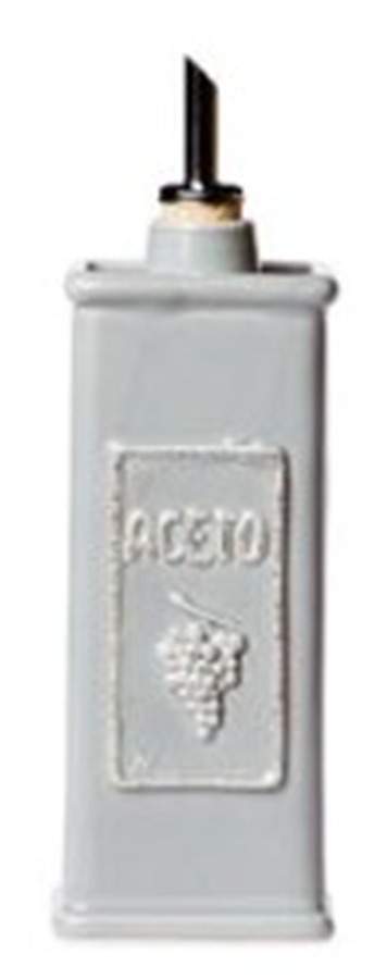 Lastra Light Gray Vinegar Cruet and Stopper by Vietri (Italy)-1