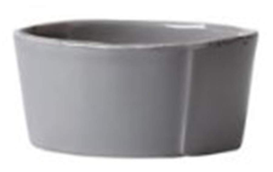 Lastra Light Gray Condiment Bowl by Vietri (Italy)-1