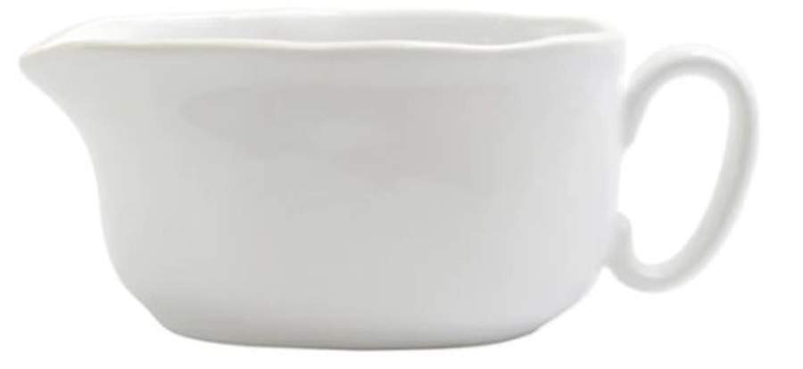 Chroma White Gravy Boat by Vietri (Italy)-1