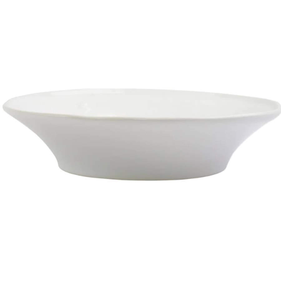 Chroma White 12" Shallow Round Bowl by Vietri (Italy)-1