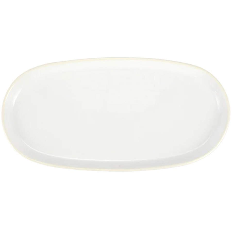 Chroma White 16" Oval Serving Platter by Vietri (Italy)-1