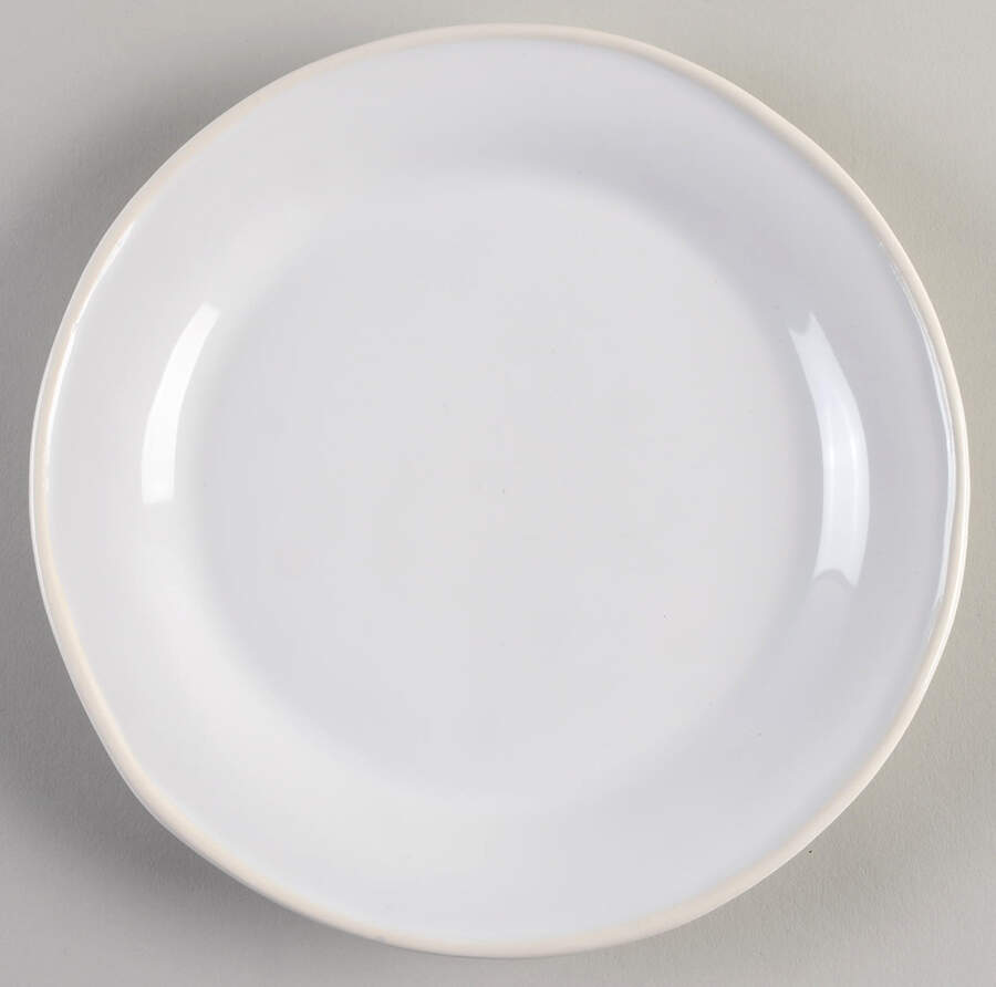 Chroma White Salad Plate by Vietri (Italy)-1