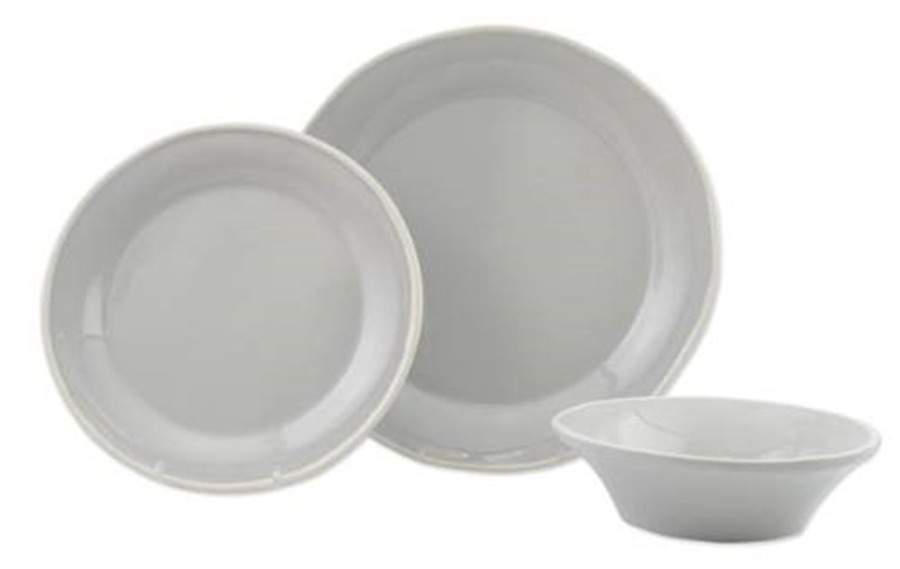 Chroma Light Gray Dinner Plate by Vietri (Italy)-1