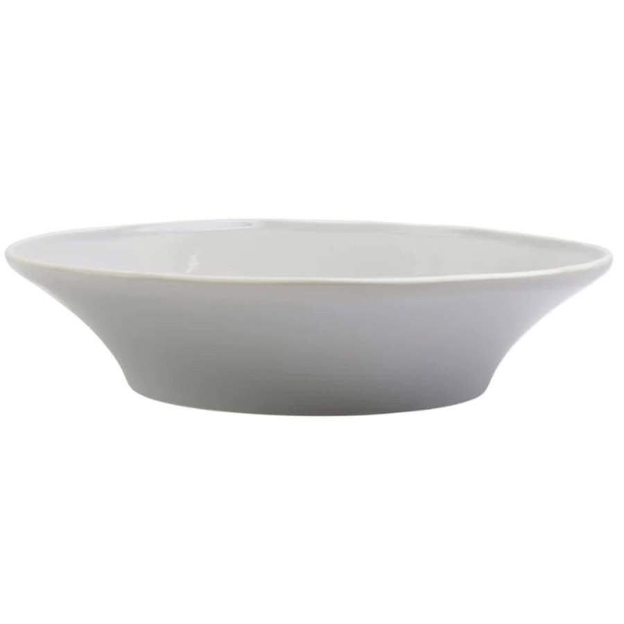 Chroma Light Gray 12" Shallow Round Bowl by Vietri (Italy)-1