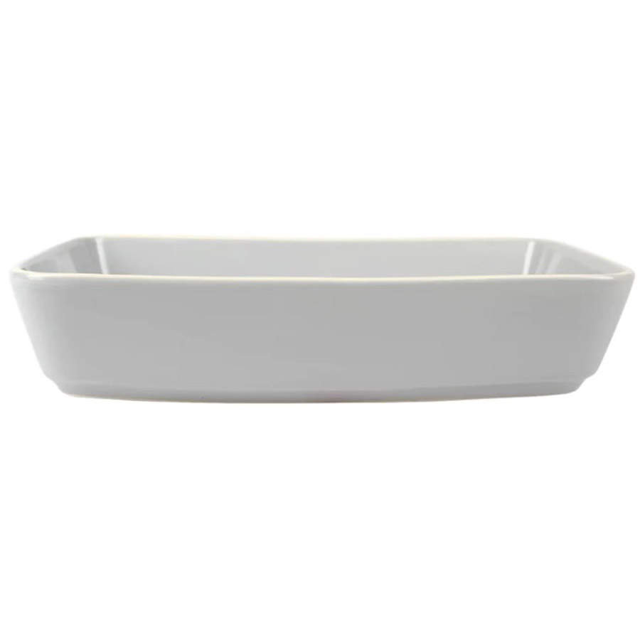 Chroma Light Gray 13"  Rectangular Baker by Vietri (Italy)-1