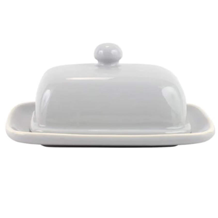 Chroma Light Gray 1/4 Lb Covered Butter by Vietri (Italy)-1