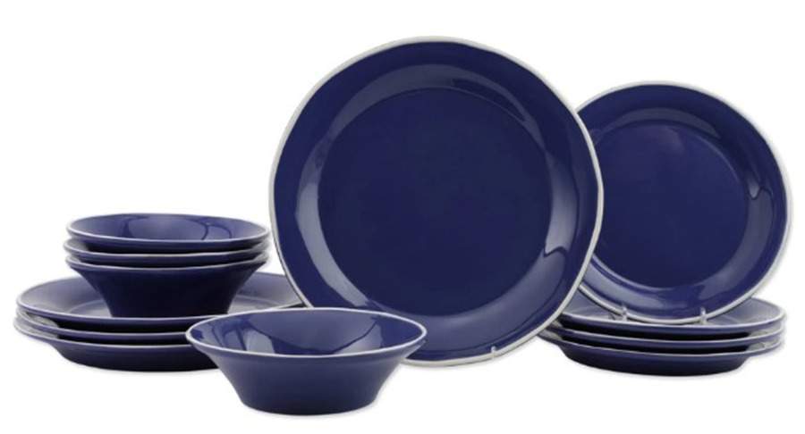 Chroma Blue Dinner Plate by Vietri (Italy)-1