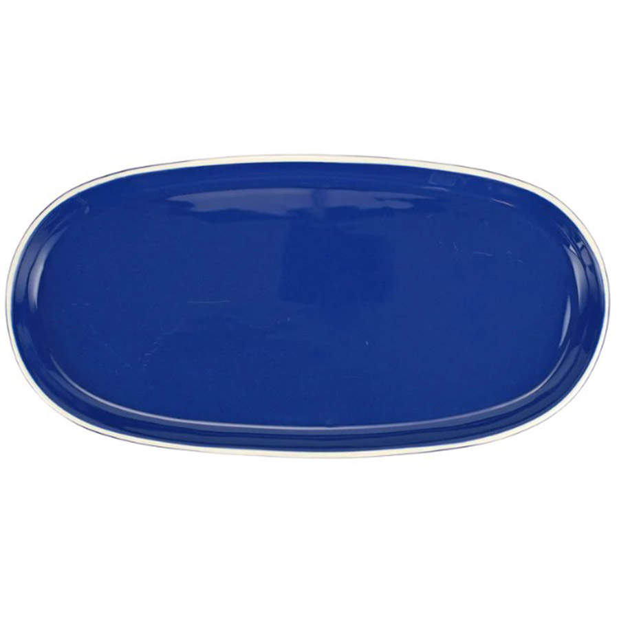 Chroma Blue 16" Oval Serving Platter by Vietri (Italy)-1