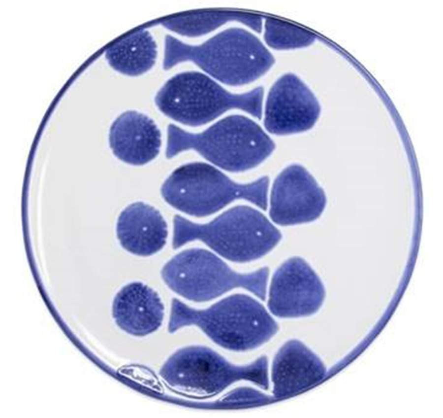 Santorini Fish Salad Plate by Vietri (Italy)-1