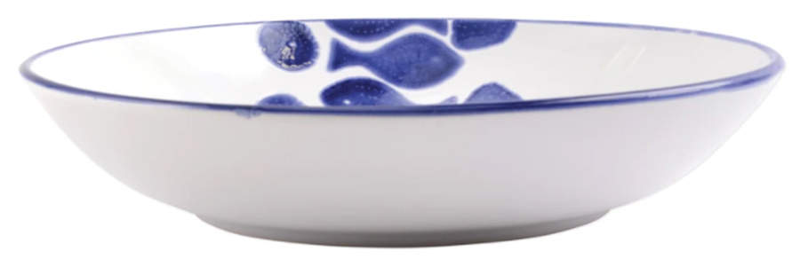 Santorini Fish 12" Round Serving Bowl by Vietri (Italy)-1