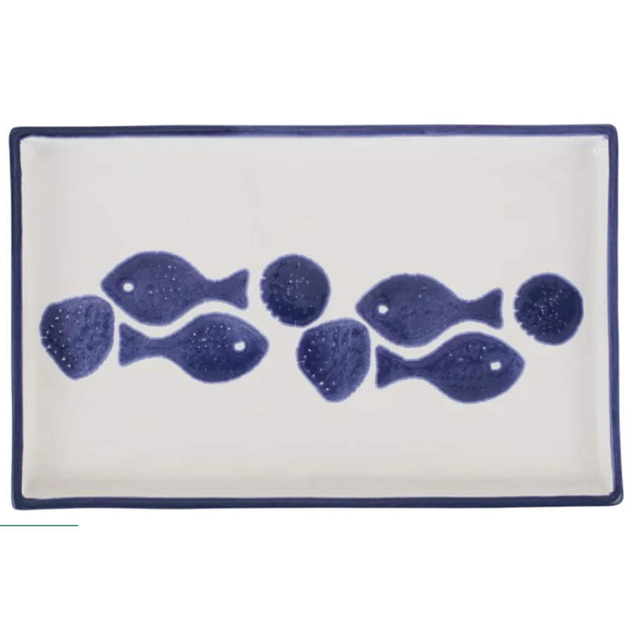 Santorini Fish 10" Rectangular Tray by Vietri (Italy)-1