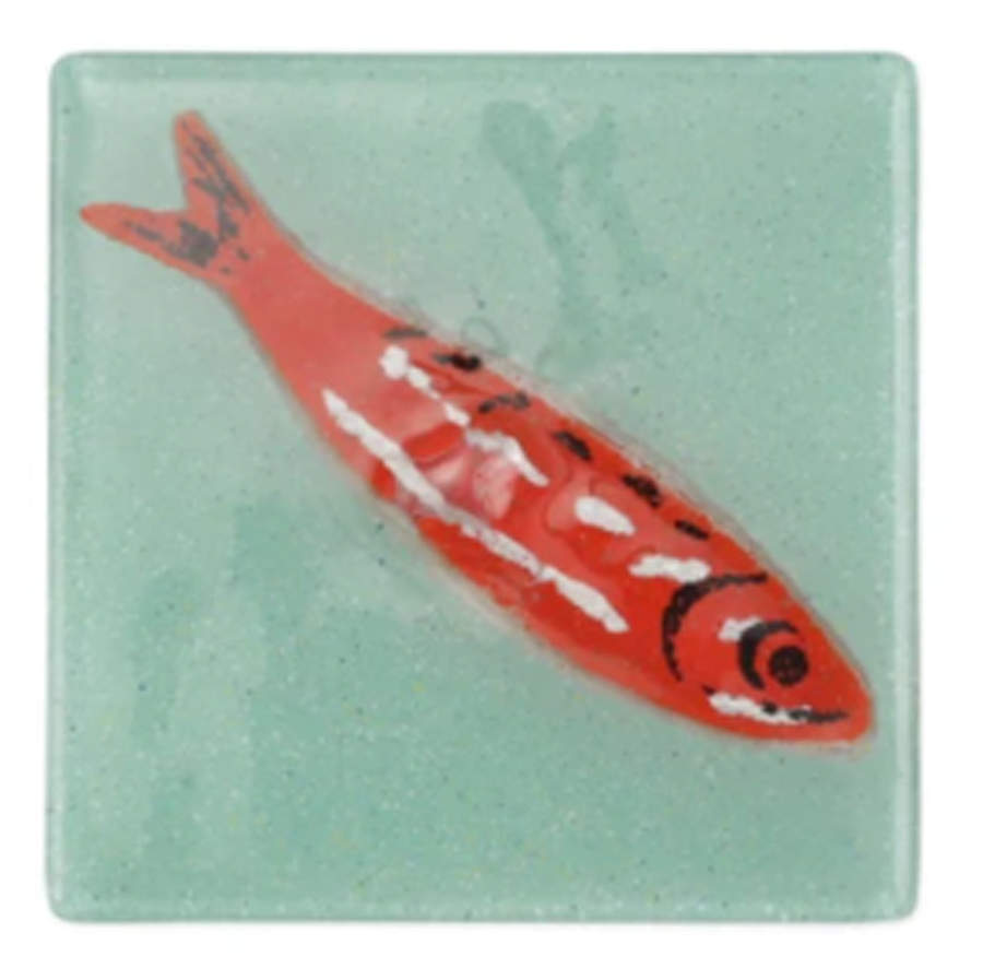 Pesci Colorati (Colorful Fish) Coaster by Vietri (Italy)-1