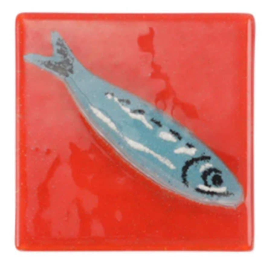Pesci Colorati (Colorful Fish) Coaster by Vietri (Italy)-1