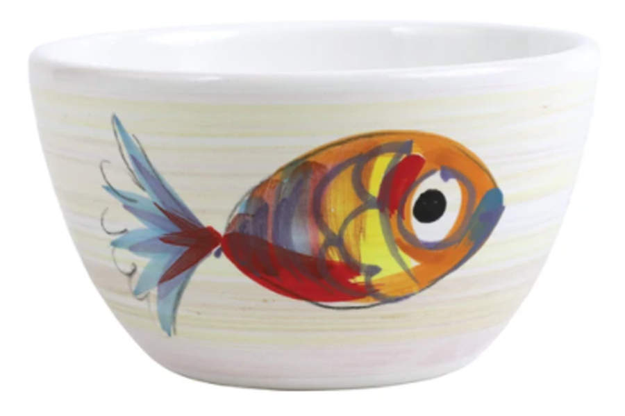 Pesci Colorati (Colorful Fish) Coupe Cereal Bowl by Vietri (Italy)-1