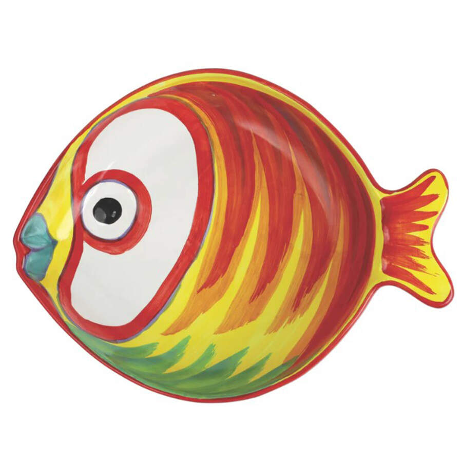 Pesci Colorati (Colorful Fish) Figural Bowl by Vietri (Italy)-1