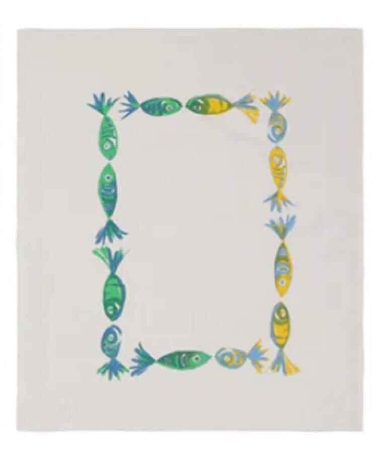 Pesci Colorati (Colorful Fish) Dish Towel-Cloth by Vietri (Italy)-1