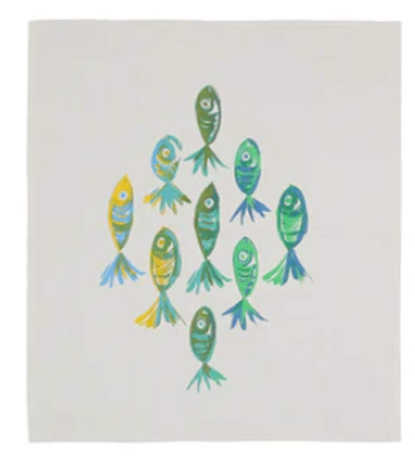 Pesci Colorati (Colorful Fish) Dish Towel-Cloth by Vietri (Italy)-1