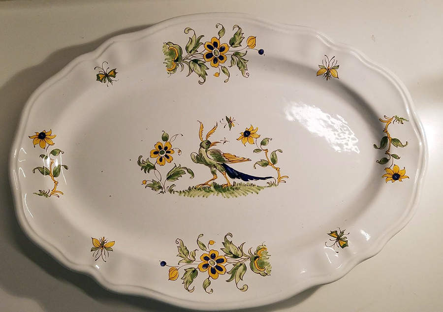 Vieux Provence-No Trim 15" Oval Serving Platter by Varages-1