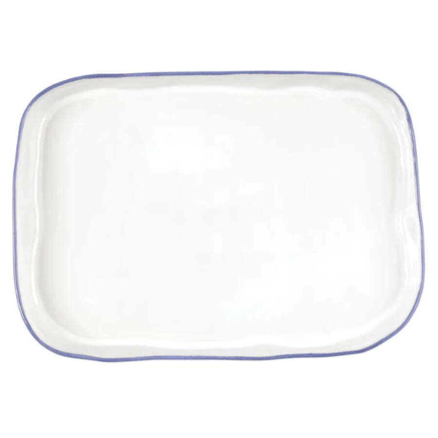 Aurora Edge 14" Rectangular Serving Platter by Vietri (Italy)-1