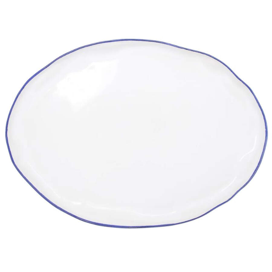Aurora Edge 18" Oval Serving Platter by Vietri (Italy)-1
