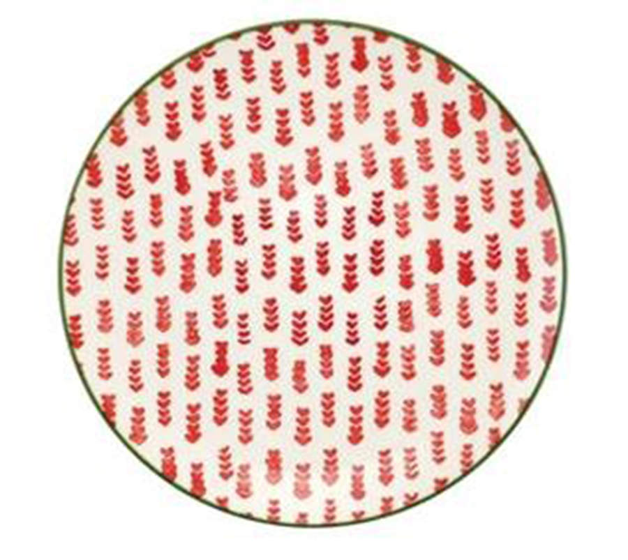 Mistletoe Salad Plate by Vietri (Italy)-1