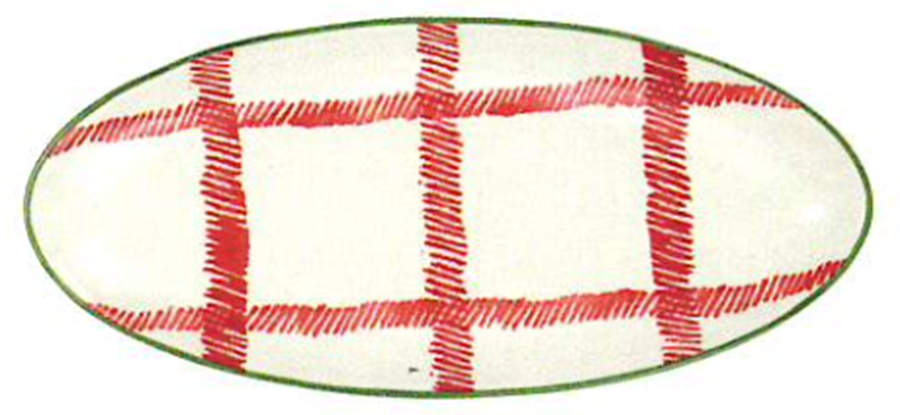 Mistletoe 15" Oval Serving Platter by Vietri (Italy)-1