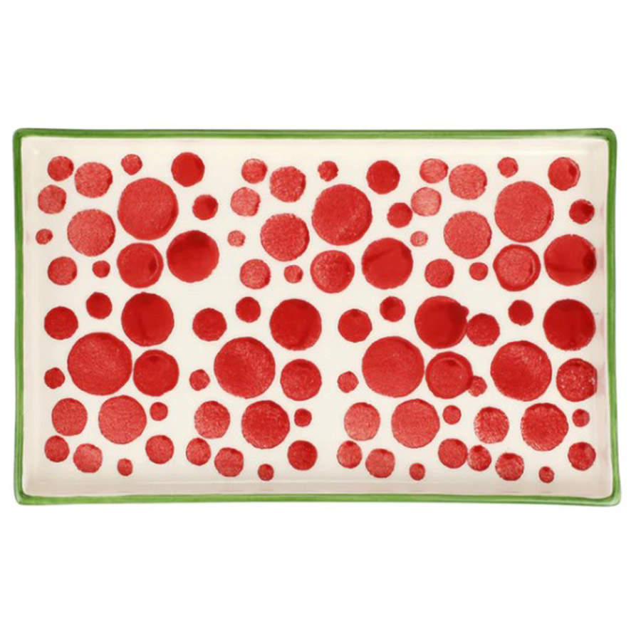 Mistletoe 10" Rectangular Tray by Vietri (Italy)-1