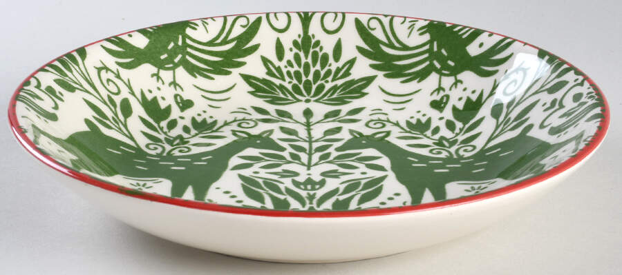 Mistletoe 9" Soup/Pasta Bowl by Vietri (Italy)-1