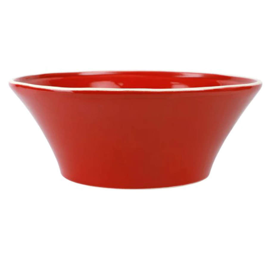 Chroma Red 10" Round Deep Bowl by Vietri (Italy)-1