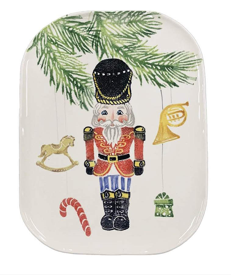 Nutcrackers 15" Rectangular Serving Platter by Vietri (Italy)-1