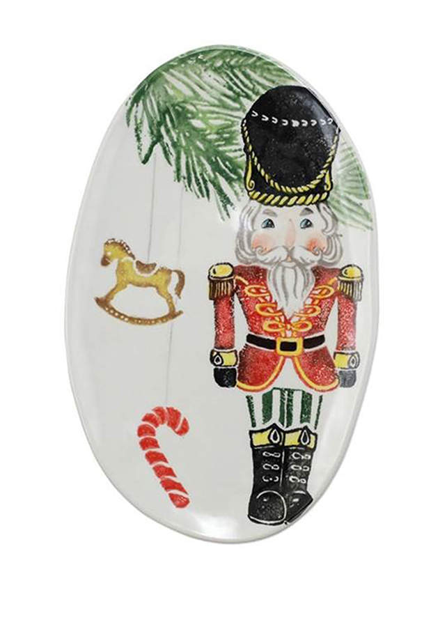 Nutcrackers 12" Oval Serving Platter by Vietri (Italy)-1