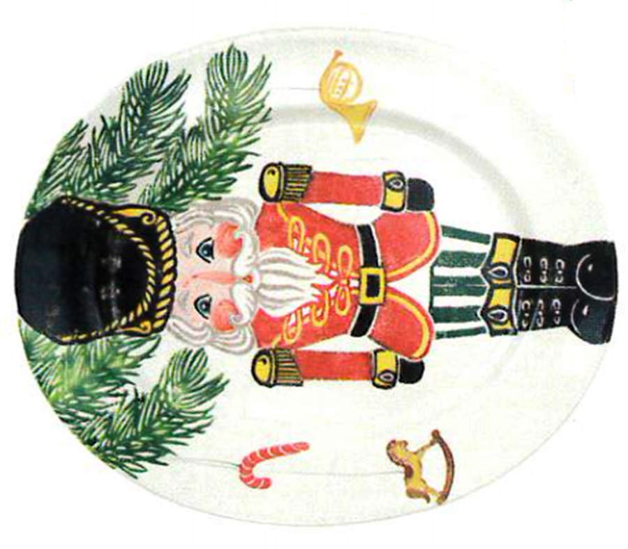 Nutcrackers 22" Oval Serving Platter by Vietri (Italy)-1