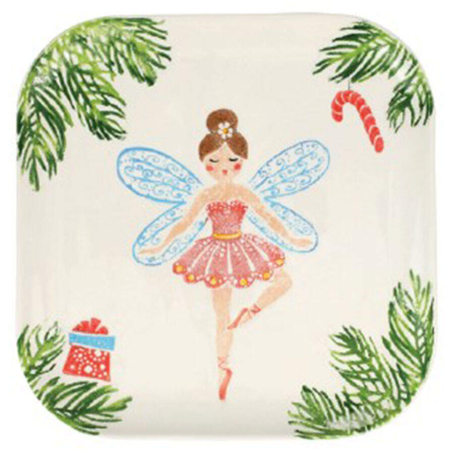 Nutcrackers 11" Square Serving Platter by Vietri (Italy)-1