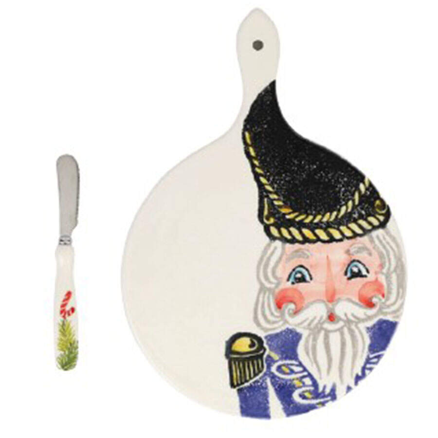 Nutcrackers Cheese Board & Knife Set by Vietri (Italy)-1