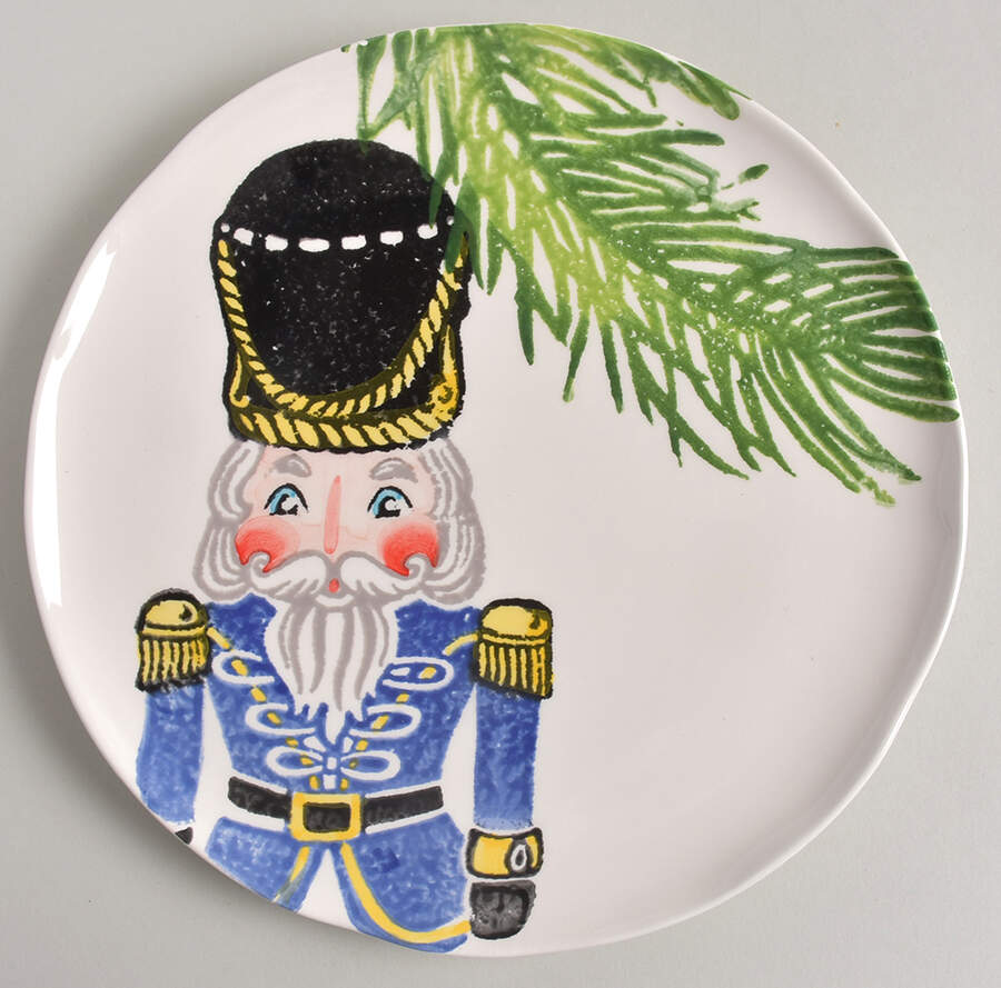 Nutcrackers Salad Plate by Vietri (Italy)-1