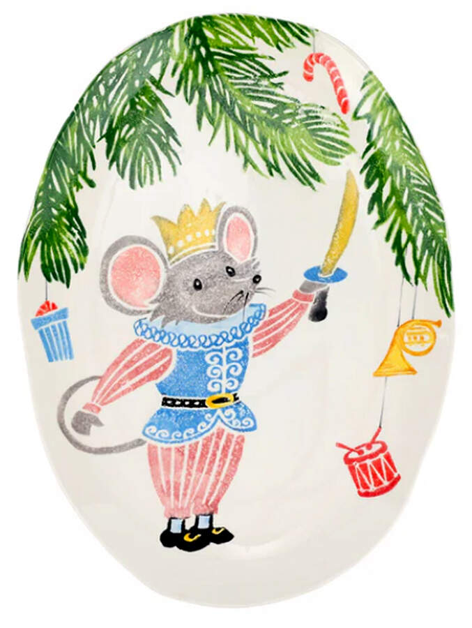 Nutcrackers 17" Oval Serving Platter by Vietri (Italy)-1