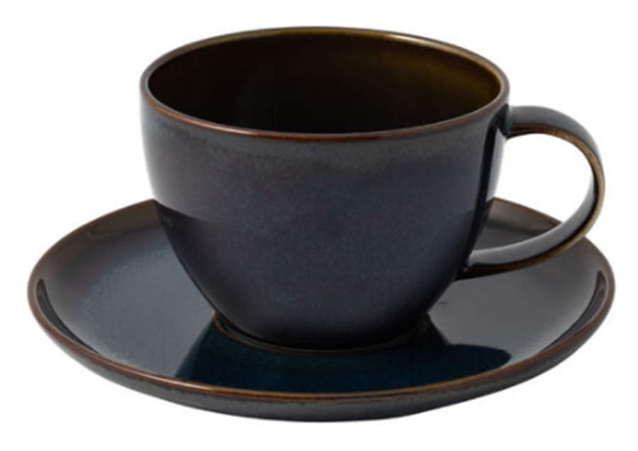 Crafted Denim Flat Cup & Saucer Set by Villeroy & Boch-1