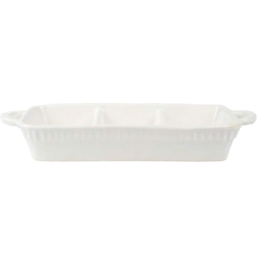 Pietra Serena 3 Part Rectangular Divided Server by Vietri (Italy)-1