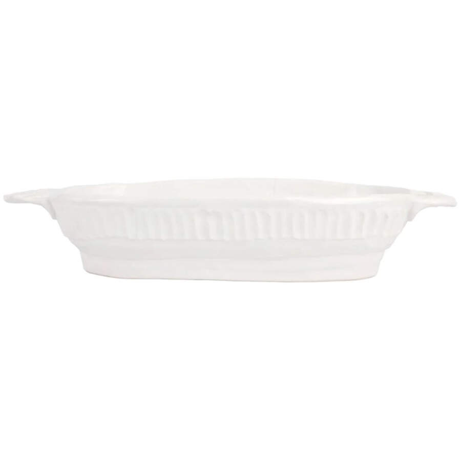 Pietra Serena 16" Oval Handled Bowl by Vietri (Italy)-1