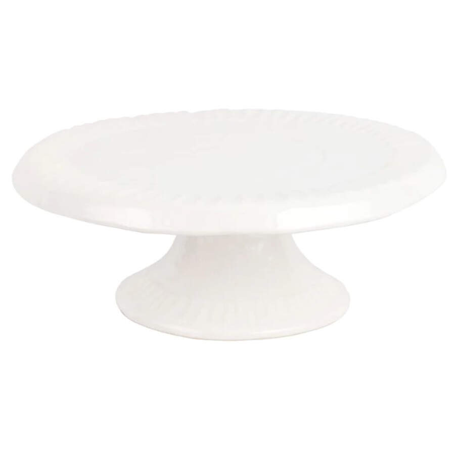 Pietra Serena Footed Cake Plate by Vietri (Italy)-1