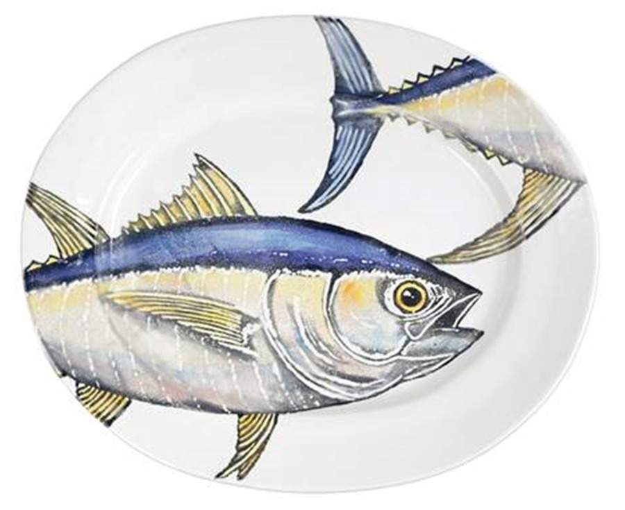 Pesca 21" Oval Serving Platter by Vietri (Italy)-1