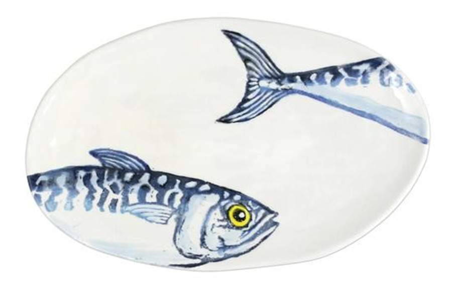 Maccarello 13" Oval Serving Platter by Vietri (Italy)-1